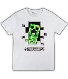 Прикольные футболки: Minecraft на белой